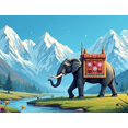 thumbnail image 4 of Elephant Safari Backdrop Background Stunning Sunset Clouds Banner for Photography Props Party Supplies African Decor Room Decorations, 4 of 4