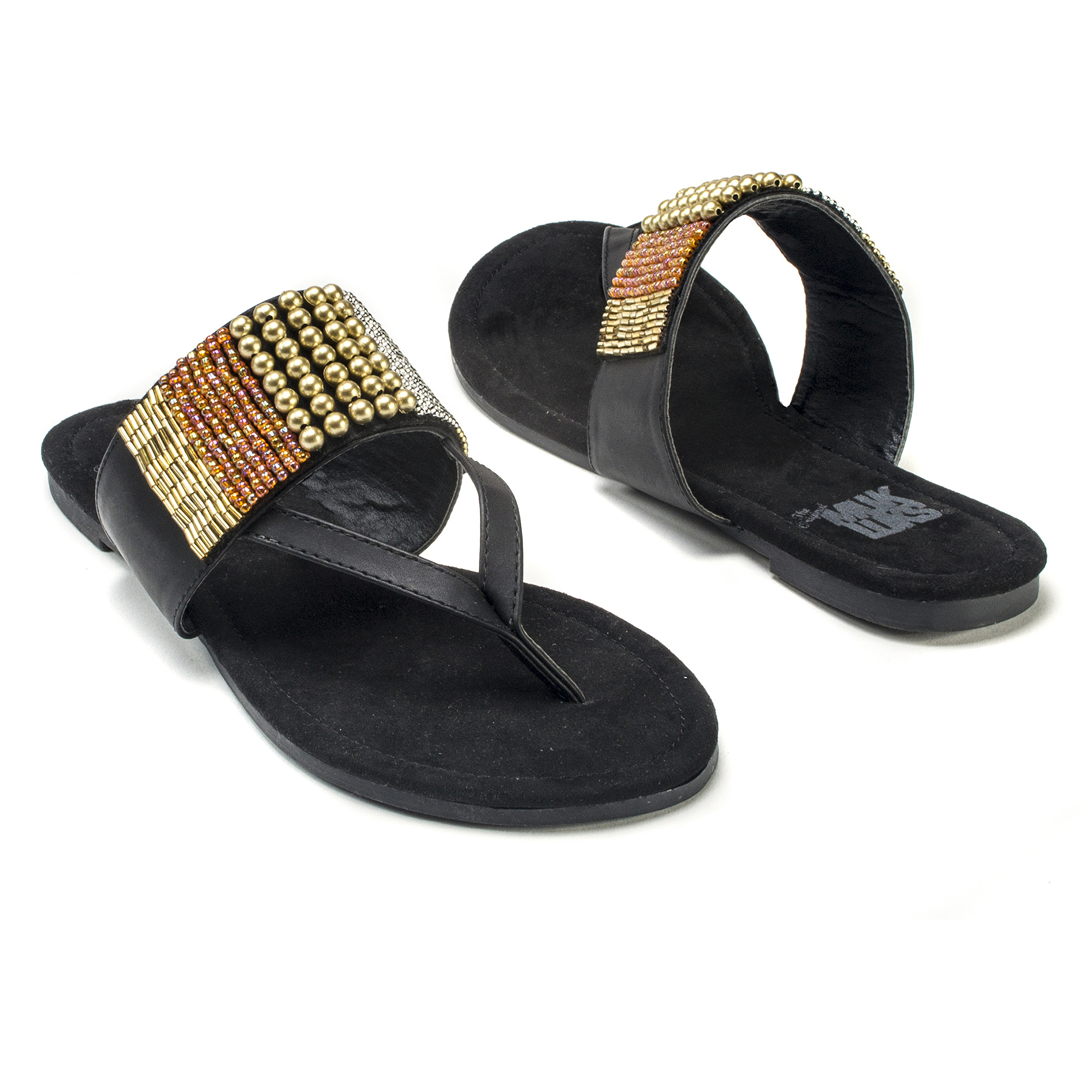 ^^muk Luks Women's Iris Beaded Sandals - Walmart.com