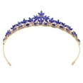 thumbnail image 2 of LOLIPPYY Wedding Crown for Bride: Leaf Shape Rhinestone Bridal Tiara - Bridal Crown Hair Jewelry for Bachelorette Birthday and Wedding Prom Party, 2 of 3