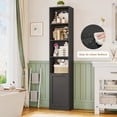 thumbnail image 5 of Hiphuta 73.5" Tall Bathroom Storage Cabinets with Adjustable Shelves, 6-Tier Narrow Cabinet, Bathroom Storage Tower for Small Spaces, Black, 5 of 8