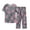 Multicolor, variant on Brilliant Plus Size Sleepwear Women's Summer Two Piece Set Short Sleeve Round Neck Pajama Set Printed Tops Pants Set