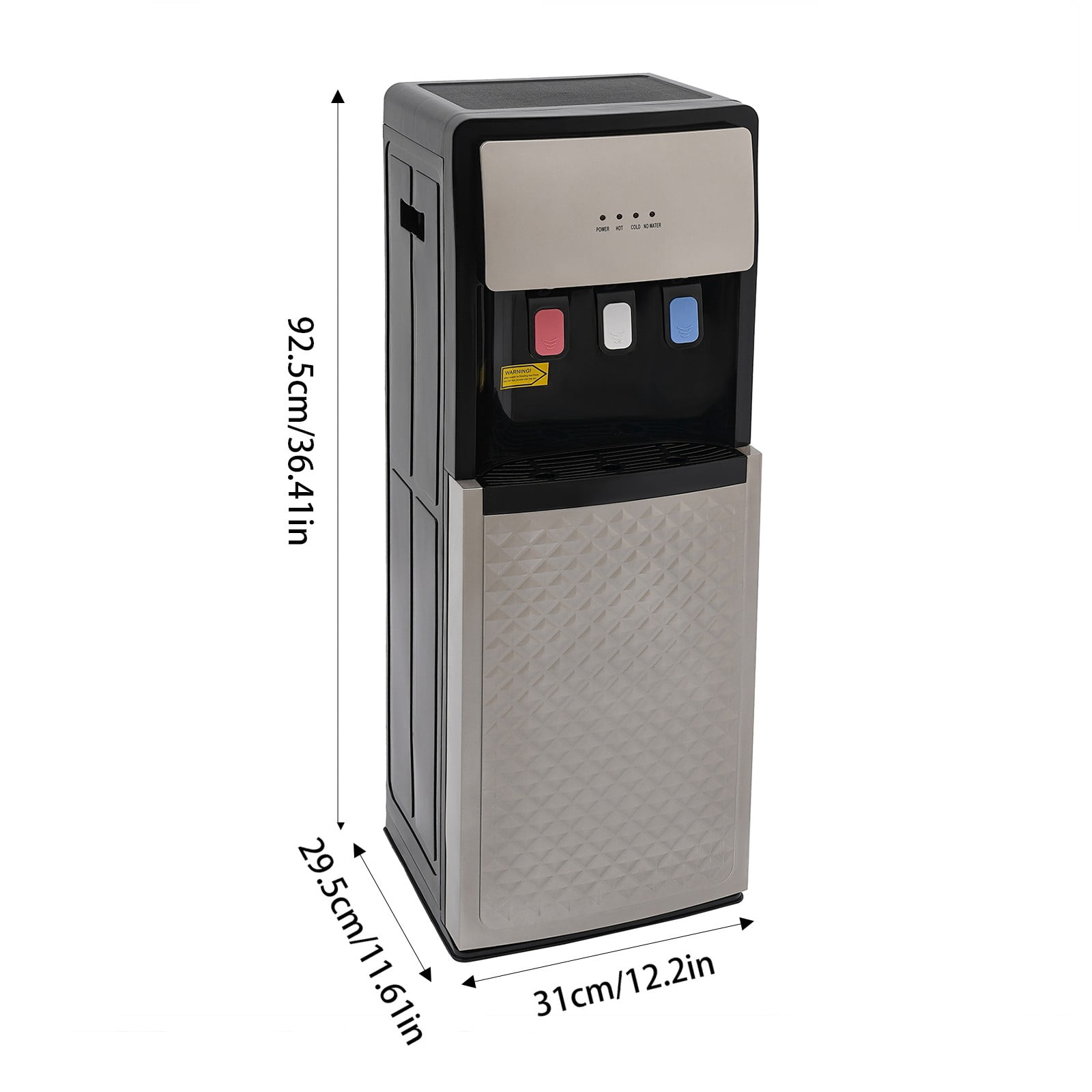 Bottom Loading Water Dispenser, Hot Cold Water Dispenser, 3 Temperature Water Outlet, for Home, Office (Silver Grey)