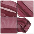 thumbnail image 3 of Unique Bargains 1 Pc Lightweight Square Mesh Makeup Bag for Business Travel Nylon Red, 3 of 6