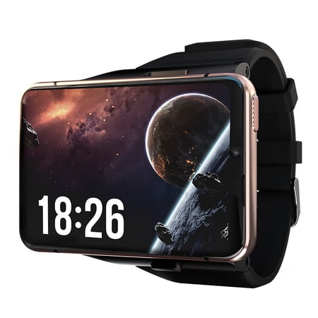 LOKMAT APPLLP MAX 4G Smart Watch 2.88 inch Gold Aluminum Case with Black Silicone Band