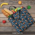 thumbnail image 4 of KLL Playful Foxes Forest Blues Pattern Aesthetic Tote Bag for Women Beach Bag Shopping Bags Shoulder Bag Reusable Grocery Bags, 4 of 5