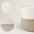 thumbnail image 4 of Cotton Rope Laundry Basket, Braided Baskets, Durable, with Handle, Toy Storage / Home Storage Containers Made of Cotton Rope, 4 of 4