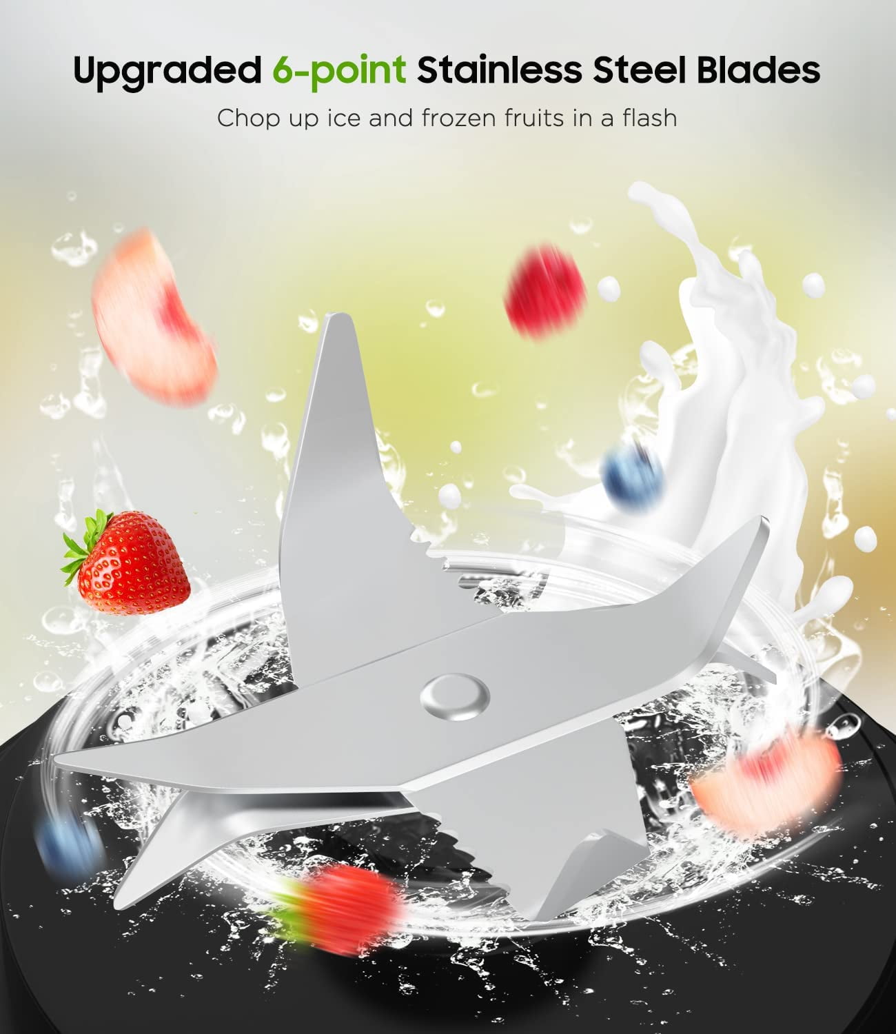Nuwave 18 oz Portable Blender for Shakes and Smoothies with 6-Piece-Blade for Crushing Ice and Fruit