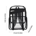 thumbnail image 3 of Clear Backpack, Heavy Duty Transparent PVC Backpack with Padded Straps, Stadium Approved See Through Bookbag for Travel, Work, and Daily Commute, 3 of 6