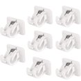 thumbnail image 1 of Lot de 8 Crochets Support de Tringle Rideau Auto-Adhésif, Clips D'anneau Mural Sans Pérage Support de Tringle de Fixation, Tringle Rideau Réglable, 1 of 5