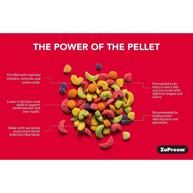 ZuPreem FruitBlend with Fruit Flavors, Large Breed Bird Food, 3.5