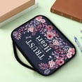 thumbnail image 2 of Suhoaziia Bible Bags and Totes for Women Bible Accessories Polyester Portable Aesthetic Flower Bible Protective Bag with Zippered Pocket, 2 of 7