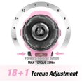 thumbnail image 4 of WORKPRO 12V Pink Cordless Drill Driver Set, 18+1 Torque Setting, 4 of 4