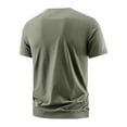 thumbnail image 5 of Afuyipoi Men's Big and Tall Athletic Performance Tee (L-8XL), Short Sleeve Solid Color Round Neck Running Training Top Army Green Size 6Xl, 5 of 8