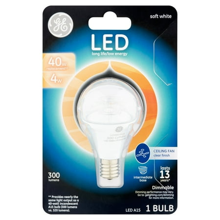 Ge Led Ceiling Fan Bulb Dimmable 40 W Soft White 1 0 Ct Com Ge Led Ceiling Fan Bulb Dimmable 40 W Soft White 1 0 Ct