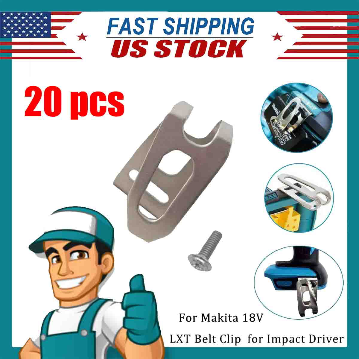 Makita hammer Impact drill Belt Hook Clip DHP480 DHP482 HP457 HP347 TD127 TD126 