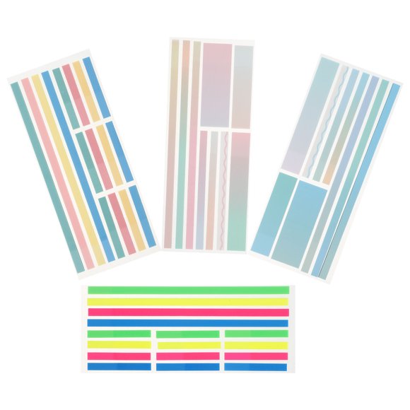 Luxshiny 4Ud Etiquetas Adhesivas Transparentes Multicolor Para Marcar Páginas Y Apuntes