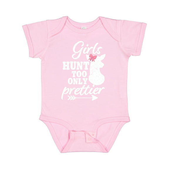 Inktastic Hunting Girls Hunt Too Only Prettier with Doe and Arrow Girls Baby Bodysuit