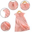 thumbnail image 4 of KYAIGUO Kids Toddler Girls Summer Doll Neck Dress A-Line Princess Dresses Ruffle Sleeveless Sundress Skirt for 4-7 Years Old, 4 of 9