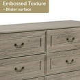thumbnail image 5 of Farmhouse 6 Drawers Dresser for Bedroom, 47'' Wide Rustic chests of Drawers with Natural Texture, Wood Dresser Vintage Design, Storage Dressers Organizer, Grey, 5 of 7