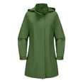 thumbnail image 3 of Women's Detachable Hood Water Windbreaker Women's Solid Color Long Sleeved Thin Coat Matching with Various Outfits Hand Wash, 3 of 6