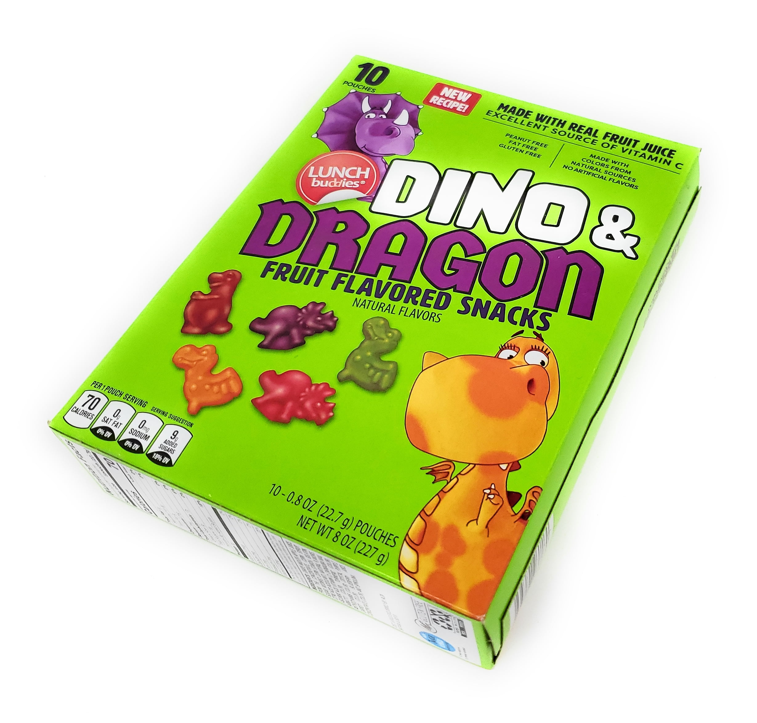 Lunch Buddies Dino and Dragon Fruit Flavored Snacks, 10 Count, 8