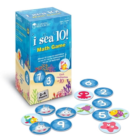 Learning Resources I Sea 10! Game, Includes 100 Cards, Math Games, Ages 6+, LER1771