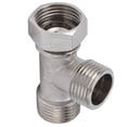 thumbnail image 2 of Nimomo Tee Connector Durable G1/2 Male/Female Thread Tee Connector Stainless Steel Water Pipe Joint Tee Adapter, 2 of 7