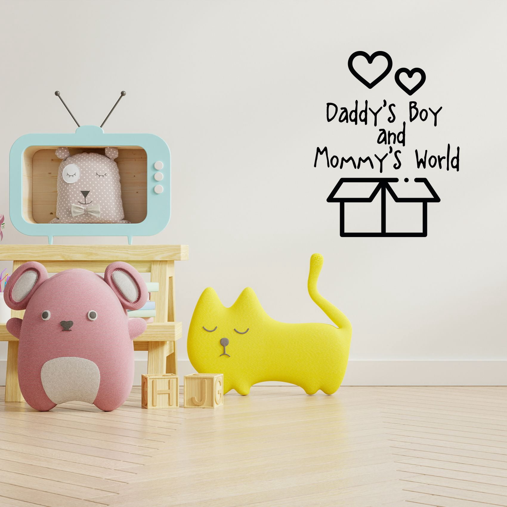 Mommy's World Family Newborn Baby Babies Quote Wall Sticker Art Decals for Girls Boys Room Bedroom Nursery Kindergarten House Fun Home Decor Stickers Wall Art Vinyl Decoration Size (20x18 inch)