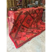 Mogul Authentic Vintage Tapestry Red Banjara Tribal Wall Hanging 90X80