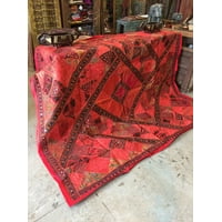Mogul Authentic Vintage Tapestry Red Banjara Tribal Wall Hanging 90X80