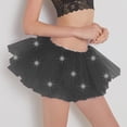 thumbnail image 4 of Gbsyewxs Womens Skirts Layered Patchwork Tutu Tulle Led Dance Performance Mini Skirt Women'S Skirts Black, 4 of 4