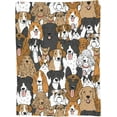thumbnail image 2 of Cute Kids Dogs Puppies Print Blanket Throw 50"x40", Plush Flannel Blankets with Dogs On It, Gifts for Kids Women Dog Lovers People, 2 of 6