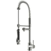 VIGO Zurich Single Handle Pull-Down Sprayer Kitchen Faucet in Stainless Steel