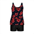 thumbnail image 6 of Cadancy Two Piece Bathing Suits for Women High Waisted Shorts Tummy Control Blouson Swim Tank Tops Swimsuits Tankini Athletic Beach Hawaiian Swimwear, 6 of 6