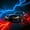 Blue Red Lightning, variant on Erosebridal Sports Car Bed Spread Queen, Lightning Queen Coverlet Set, Red Blue Lightning 3 Pieces 1 Quilt and 2 Pillowcases