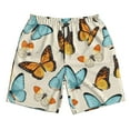 thumbnail image 5 of Wukai Butterflies Print Beach Trunks with Compression Liner Swimsuit Quick Dry Beach Sports Shorts with Pocket-3X-Large, 5 of 8