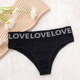thumbnail image 7 of Sunvit-Panties Juniors Low Rise Bikini Briefs with LOVE Wide Waistband - Nylon Spandex, Size S, Black, Ultra-Soft for Daily Wear, 7 of 7