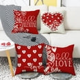 thumbnail image 6 of Valentines Day Pillow Covers 16 x 16 Inch Set of 4 Big Red Polka Dot Heart Small Hearts Pattern Valentine Throw Pillows Decorative Cushion Cases Valentines Decor, 6 of 6