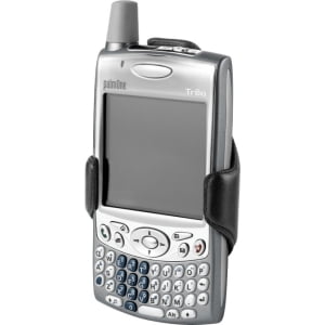 Leather Treo Smartphone - OEM Palm Leather Latch Case w/ Belt Clip for Treo 600 / 650 / 700w / 700wx / 700p (Black)