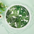 thumbnail image 3 of Balsa Circle 25 White 9" Round Disposable Paper Dinner Party Plates Tropical Leaves Design, 3 of 8
