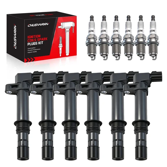 CHUSYYRAY 6 Pack Ignition Coils and Spark Plugs Kit For Dodge Dakota 3.7L V6 2004 2005 2006 2007 2008 UF270