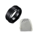 thumbnail image 3 of Anillos Para Hombre BASIC 8MM Band Negro Puro Carburo De Tungsteno Hombres Joyería Aneis Bague, 3 of 3