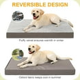 thumbnail image 4 of Orthopedic Dog Bed Dog Crate Bed Waterproof Dog beds for Extra Large Dogs Deluxe Plush Washable Dog Bed with Egg Crate Foam & Removable Cover, 53 x 36 Inch, Gray, 4 of 7