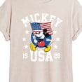 thumbnail image 3 of Disney - Mickey Waving Flag USA - Women's Oversized T-Shirt, 3 of 5