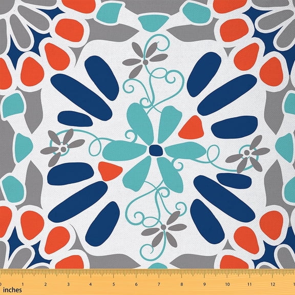 Feelyou Abstract Geometric Fabric by the Yard 2 Yards, Modern Minimalism Home Decor Fabric by the Yard, Old Fashion Sewing Fabric, Breathable Home Decor