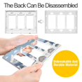 thumbnail image 4 of Yayeee Rocker Switch Wall Plate 3-Gang 6.5"x4.6" Home Decorative Outlet Cover, Winter Village Serenity, 4 of 6