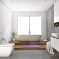 thumbnail image 1 of PiccoCasa Absorbent Memory Foam Bath Mat Bath Runner Rug, Light Purple 16" x 47", 1 of 9