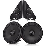 Pyle 2-Way Component Car Speaker System for Honda Civic, 6.5" OEM Fit Upgrade, 300W with Crossovers, Tweeters & Durable Woofers for Clear Balanced Sound
