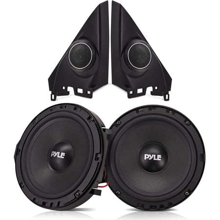 Pyle 2-Way Component Car Speaker System for Honda Civic, 6.5" OEM Fit Upgrade, 300W with Crossovers, Tweeters & Durable Woofers for Clear Balanced Sound