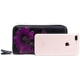 thumbnail image 5 of FUNING Women's RFID Block Leather Floral Zip Around Cell Phone Clutch Wallet, 5 of 17